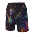 thumbnail image 4 of Cauagu Rainbow Wings Majestic Dragon Print Men's Swim Trunks,Hawaiian Bathing Suit Swimsuits Beach Shorts with Pockets for Men Quick Dry Swimming Board Shorts-, 4 of 6