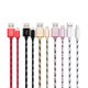 thumbnail image 2 of Cable micro USB de 1 metro Cable de carga rápida trenzado de nailon Cable de sincronización rápida y segura para teléfonos inteligentes Android (negro), 2 of 4