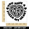 thumbnail image 2 of You Have a Pizza Piece of My Heart Love Anniversary Valentine's Day Square Rubber Stamp Stamping Scrapbooking Crafting - Large 2.75in, 2 of 7