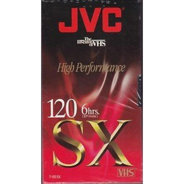 Cinta de casete VHS JVC T-120 SX de 6 horas EP Blank, paquete de 4