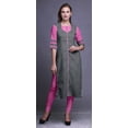 thumbnail image 2 of Bimba Kurti Droit Imprimé Décontracté Manches 3/4 Robe Longue Kurta pour Femmes, 2 of 6