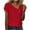 Red, variant on Jalioing Women's Summer Tops V Neck Short Sleeve Eyelet Fashion Shirts Trendy Casual Tunic Blouses Clothes
