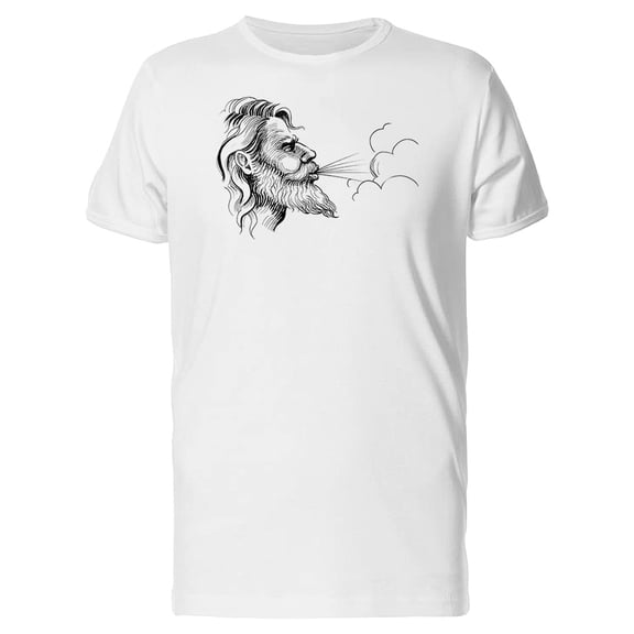 Sketch Of A Blowing God Of Wind Tee Men's -Image by Shutterstock
