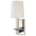 thumbnail image 2 of Spencer 1-Light Wall Sconce - Polished Nickel Finish with Off White Faux Silk Shade, 2 of 2