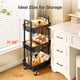 thumbnail image 4 of Organizador Rolling Cart Pipishell de 3 niveles de plástico negro, 4 of 7