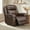 Brown-Medium, variant on Spruce & Spring Genuine Leather Wall Hugger Power Recliner with Dual Motors, Brown-Medium