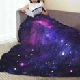 thumbnail image 5 of Galaxy Flannel Fleece Bed Blanket Throw Blanket Lightweight Cozy Plush Blanket for Bedroom Living Rooms Sofa Couch 60"x50", 5 of 6