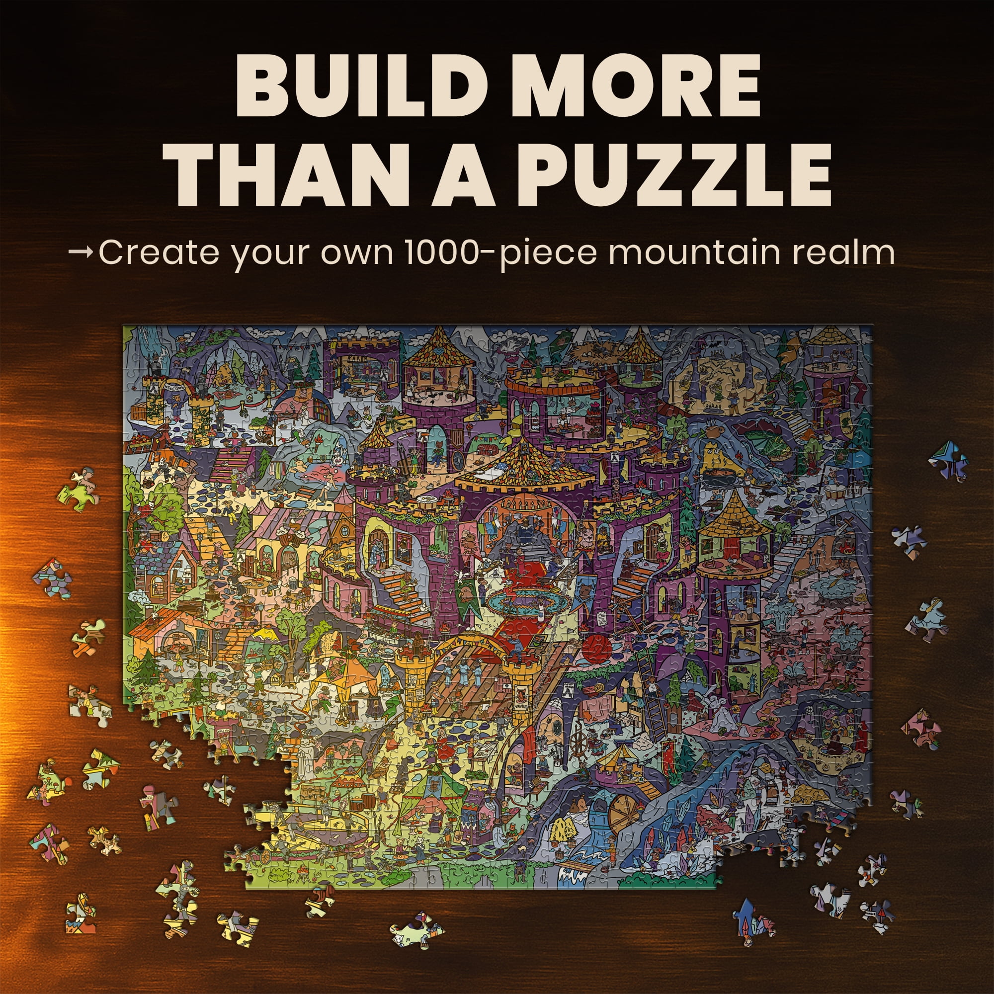 QUOKKA 1000 Piece Puzzle for Adults - Adult Puzzles with 223 Hidden Secrets and Engaging Audio Story