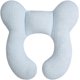 thumbnail image 1 of Reposacabezas para bebé adecuado para recién nacidos (azul), almohada de viaje para bebé de algodón suave adecuada para asientos de coche y cochecitos, 1 of 5