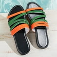 thumbnail image 5 of Mqqzkk Womens Strappy Flat Slides Sandals Dressy Summer Slip Slipper Shoes Comfortable Open Toe Walking Beach Slide Sandals, 5 of 7