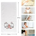 thumbnail image 2 of GZHJMY Floral Sugar Skull Hand Towels White Bath Towels Soft Absorbent 100% Combed Ring Spun Cotton Bathroom Towel Kitchen Dishwashing Towels Hotel Spa Towels 16 x 30 inches, 2 of 7