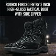 thumbnail image 2 of Rothco Forced Entry High-Gloss Tactical Boot with Side Zipper - 8 Inch, 2 of 9