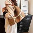 thumbnail image 4 of Bolso de mano para mujer, bolso de mano elegante, bolso Hobo de piel sintética, bolsos de hombro suaves (marrón), 4 of 8