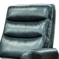 thumbnail image 3 of Aki 36 Inch Swivel Manual Recliner Chair, Luxury Plush Black Faux Leather, 3 of 6