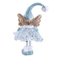 thumbnail image 6 of STP GOODS Star Angel Handmade Collectible Doll with Wings and LED 19.7” (50 cm) Christmas Figurine Holiday Décor Xmas Standing Decoration Xmas Figure Doll Decoration, Blue White Gold, 6 of 8