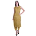 thumbnail image 1 of Moomaya Ensemble Kurta Sans Manches à Col Claudine Imprimé pour Femmes, Ensemble Ethnique 2 Pcs, 1 of 6