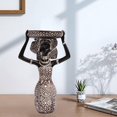 thumbnail image 1 of Portavelas con figura de africana, estatua artística para comedor, soporte para velas versátil, adorno para centro de mesa de aniversario o para Negro, 1 of 8