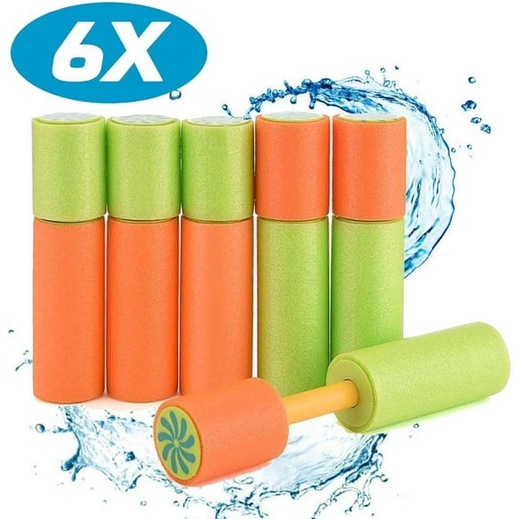 Water Spray Guns, Water Gun Foam Colorful Kids Foam Water Gun Spray Gun Water Spray Gun Kids Toys for Boys and Girls Birthday Party Souvenirs (6 Pieces)