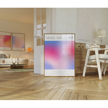 Poster Angel Number Poster 555, Aura Energy Poster , Spiritual Poster , y2k Print, Gradient Print, Protection Angel Number Wall Art, -UNFRAMED