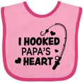 thumbnail image 3 of Inktastic I Hooked Papa's Heart with Fishing Rod Boys or Girls Baby Bib, 3 of 4