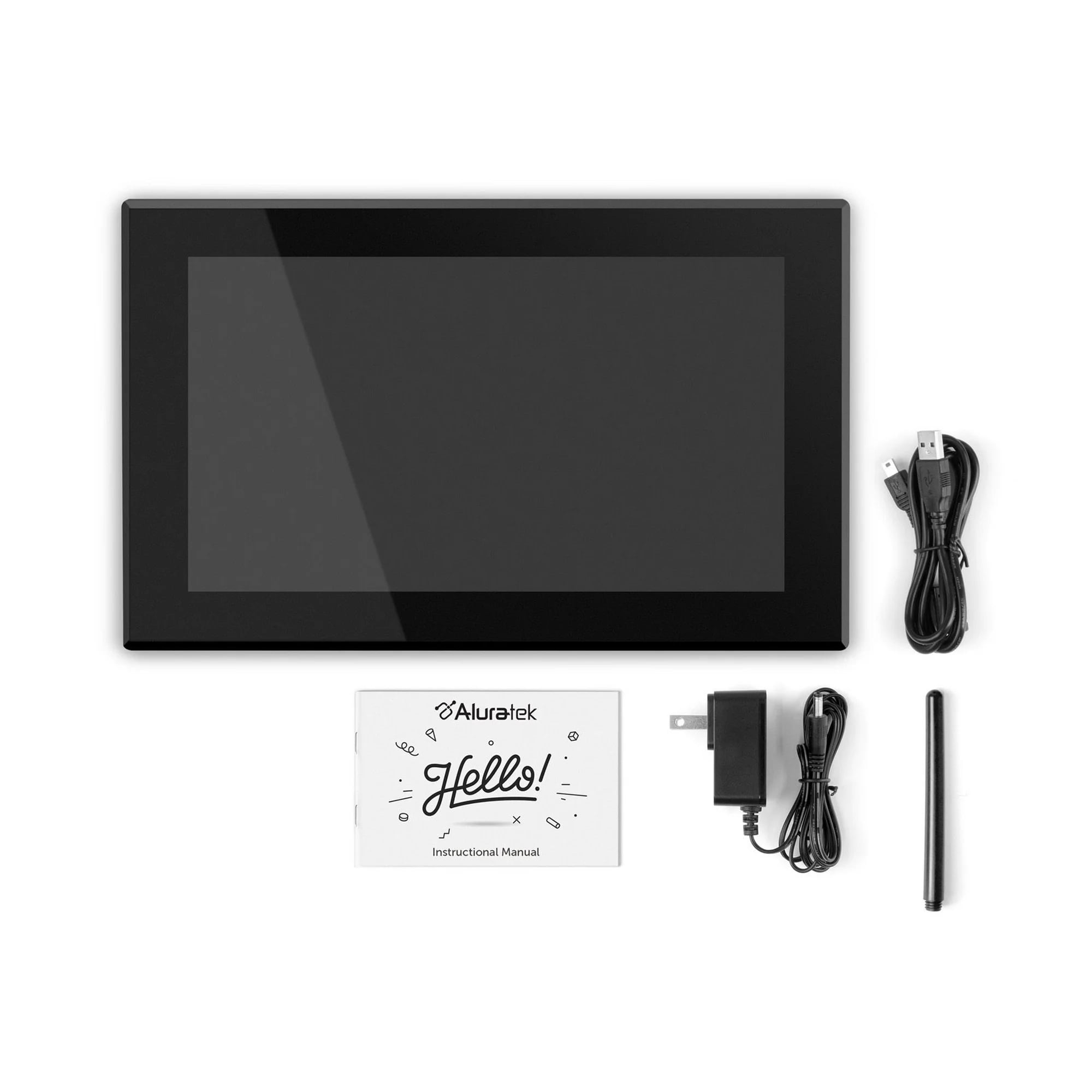 Cadre photo numérique Wi-Fi Aluratek 15" avec écran tactile LCD IPS et mémoire intégrée de 16 Go