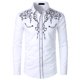 thumbnail image 1 of Camisa retro tribal para hombre, camisa retro de manga larga, transpirable, suave, para uso diario, diseño de botones de moda informal Vaion, 1 of 6