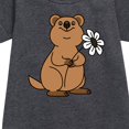 thumbnail image 2 of Instant Message - Quokka Flower - Toddler And Youth Girls Fleece Dress, 2 of 5