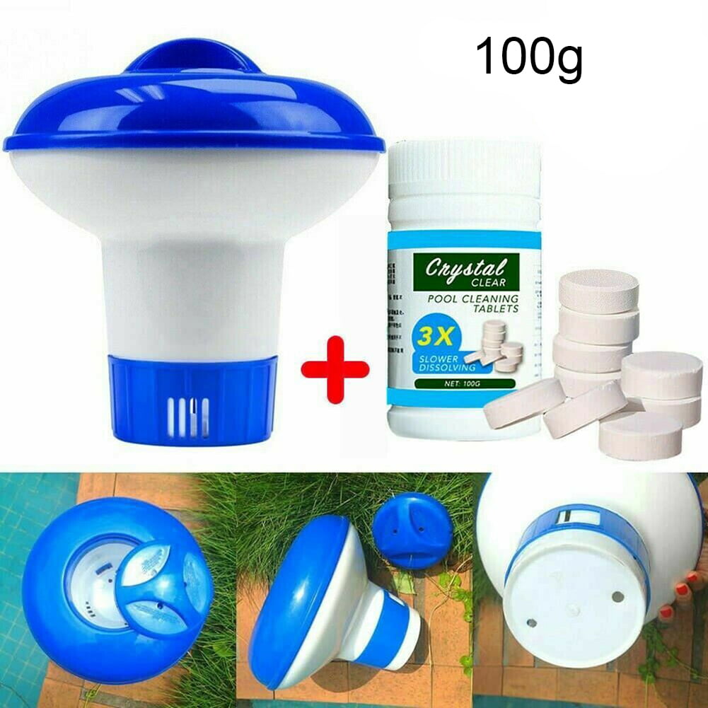 A Effectively Guard Against Algae and Other Darkduke 50 Tablets Magic Swimming Pool Cleaning Tablet with Floating Chemical Dispenser 