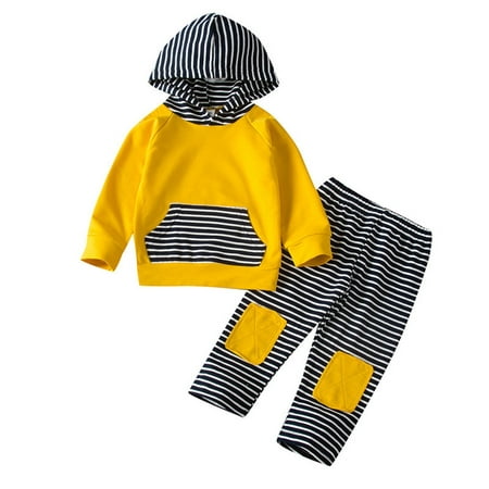 

Trendy Clothes for Teen Girls Toddler Girl And Mommy Matching Clothes Baby Girls Boys Autumn Striped Cotton Hooded Hoodie Sweatshirt Long Sleeve Long Pants Tops Set Cute Baby Clothe