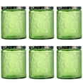 thumbnail image 1 of MasteelfCA 6pcs Embossed Glass Candle Container Kits Empty Round Candle Making Mason Jars, 1 of 8