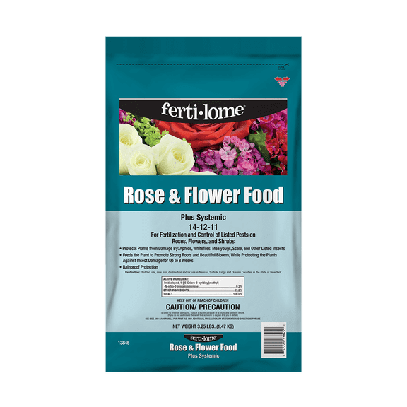 Ferti-lome Rose and Flower Food Plus Systemic 14-12-11 - 3.25 lb Bag by VPG