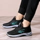 thumbnail image 2 of Zapatillas de running para hombre, deportivas, de senderismo, con punta redonda, con cordones, planas, antideslizantes, cómodas, de color liso, para tenis, 2 of 9