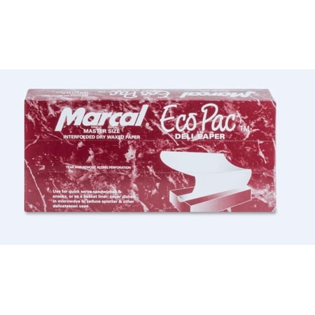 Marcal Eco-Pac Interfolded Dry Wax Paper, 12 x 10 3/4, White, 500/Pack, 12 Packs/Carton -MCD5293