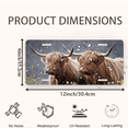 thumbnail image 2 of 1 Pcs Durable License Plate Covers & Frames, Highland Cattle For Decorative Front, Waterproof For Decoration Aluminum License Plate Covers & Frames Cover For Men Women, 12" X 6", 2 of 6