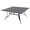 59" x 59" Black, variant on 6-person 60" Long Rectangular Steel Outdoor Dining Table with Umbrella Hole