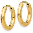 thumbnail image 2 of 14k Yellow Gold Polished Hollow Hoop Earrings - 14mm, 2 of 6