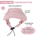 thumbnail image 2 of Sombrero para perros Unique Bargains para protección solar, sombrero visor de verano para perros y gatos con agujeros para las orejas, sombrero ajustable para cachorros, tocado pequeño de color rosa, 2 of 7