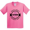 thumbnail image 3 of Inktastic October Breast Cancer Awareness Month Badge Youth T-Shirt, 3 of 5