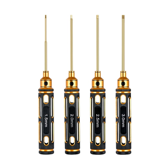 Xingzhi RC Driver Set Black Gold Titanium Hollow Handle Perfection In RC Assembly 1Set