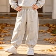 thumbnail image 2 of CPNG Girls Jogger Sweatpants Bow Embroidery Elastic Waist Sweat Pants Fashion Casual Baggy Tapered Pants Loungewear Pants, 2 of 7