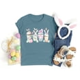 thumbnail image 2 of Mujeres Manga Corta de Verano Tops Pascua Impresa Cuello Redondo, Blusa de Moda Casual para la Primavera, 2 of 4