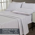 thumbnail image 4 of Ruvanti Flannel Sheets Queen Size 6 Pcs - 100% Cotton Double Brushed Bed Sheets, Deep Pockets 16 Inches Queen Sheet Set, All Seasons Breathable, Extra Soft & Comfy, Navy Mood, 4 of 7