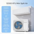thumbnail image 5 of Cozeware 12,000 BTU Mini Split Air Conditioner & Heat Pump, 115V,20 SEER Ductless Inverter System with Alexa & WiFi Integration, Covers Up to 750 Sq Ft, 3 Eco Modes, Includes Installation Kit White, 5 of 9