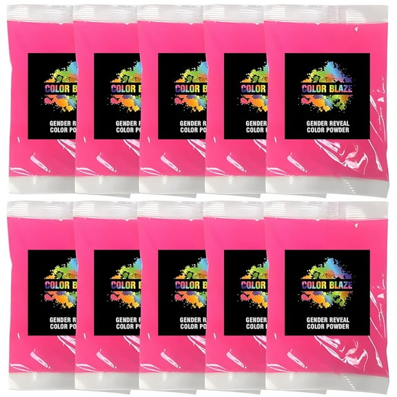 10 Pink Color Powder Packets