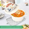 thumbnail image 3 of Yayeee Pot Holders Kitchen Heat Resistant with Pocket 7"x9.8" Cotton Oven Cooking Hot Pads, White Mushroom, 3 of 7
