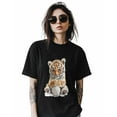 thumbnail image 2 of Cute Tiger Womens Tshirt Graphic Tees Cotton Crew Neck T-Shirts, Casual Short Sleeve Shirts for Women Teen Girl, 2 of 7