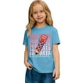 thumbnail image 2 of Las niñas camiseta de manga corta - de vuelta a la escuela Casual de alta calidad camiseta de algodón suave, tamaños de 2-13 años, 14 colores, lindo diseño de 100 días de impresión gráfica, 2 of 4