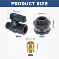 thumbnail image 2 of Uxcell 1 Set Rain Barrel Faucet Kit, 3/4" GHT Rain Barrel Spigot with Brass Adapter, 2 of 5