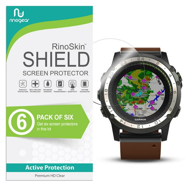 6 Pack Garmin D2 Charlie Screen Protector Full Coverage Rinogear Flexible Hd Invisible Clear Shield Anti Bubble Unlimited Replacement Film Walmart Com