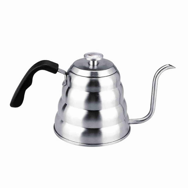 304 Stainless Steel Gooseneck Kettle with Thermometer, 1.2L